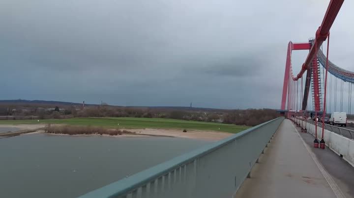 A walkway on a suspension bridge